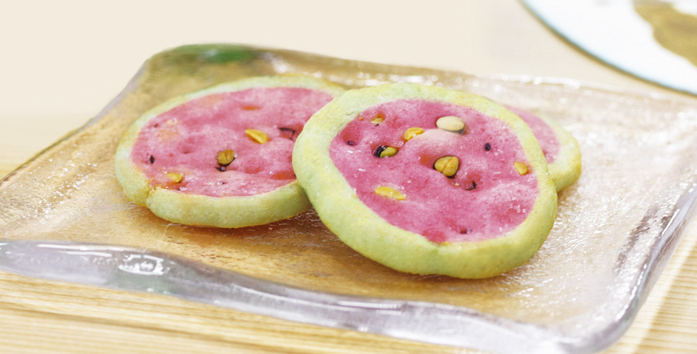 季節の米菓 すいか